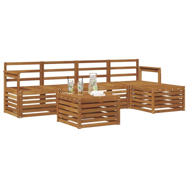 Комплект дивани за открито 6 pcs Естествен