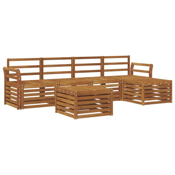 Комплект дивани за открито 6 pcs Естествен