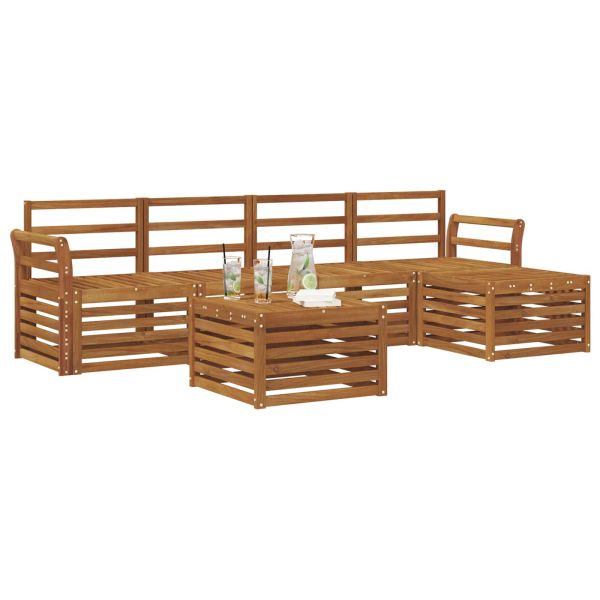 Комплект дивани за открито 6 pcs Естествен