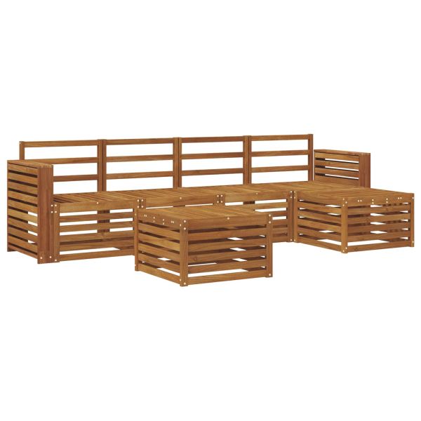 Комплект дивани за открито 6 pcs Естествен