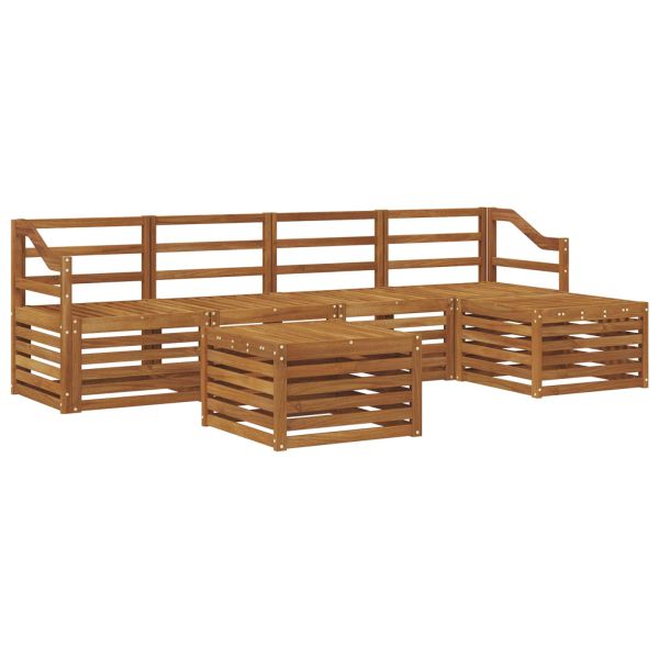 Комплект дивани за открито 6 pcs Естествен