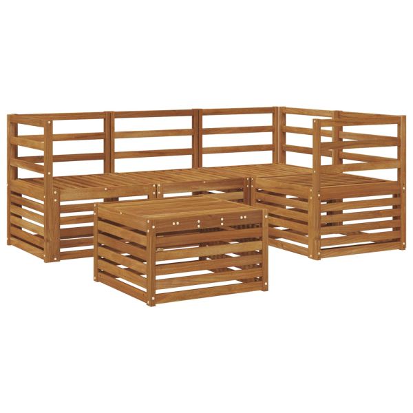 Комплект дивани за открито 5 pcs Естествен