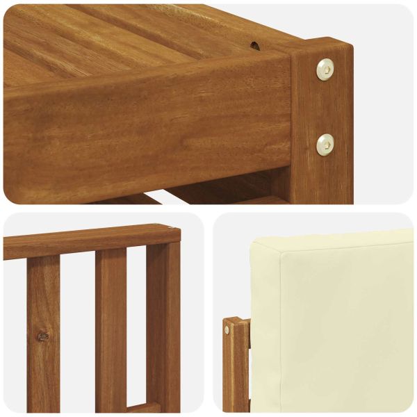 Комплект дивани за открито 5 pcs Натурален и Крема