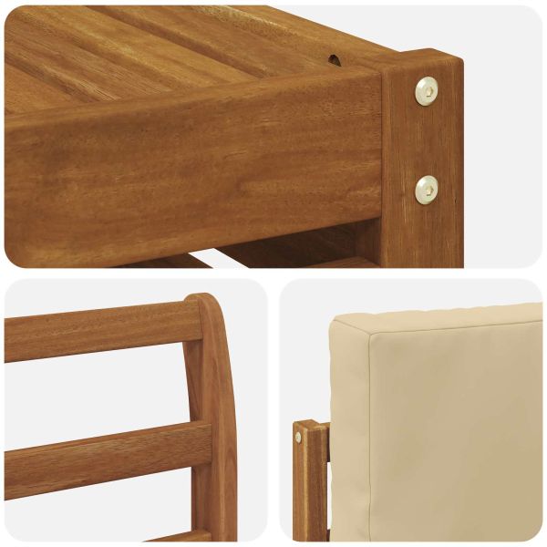 Комплект секционен диван с възглавница 6 pcs Натурален и Бежов