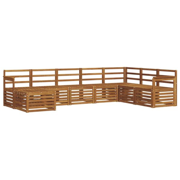 Комплект дивани за открито 8 pcs Естествен