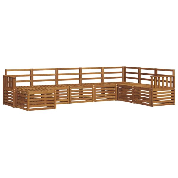 Комплект дивани за открито 8 pcs Естествен