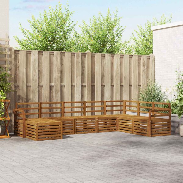 Комплект дивани за открито 8 pcs Естествен