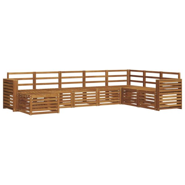 Комплект дивани за открито 8 pcs Естествен