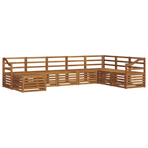 Комплект дивани за открито 8 pcs Естествен