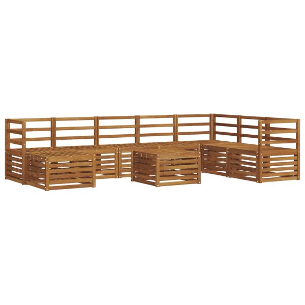 Комплект дивани за открито 9 pcs Естествен