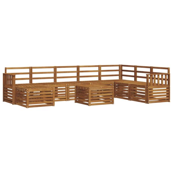 Комплект дивани за открито 9 pcs Естествен