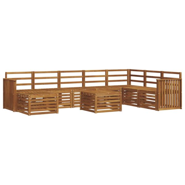 Комплект дивани за открито 9 pcs Естествен