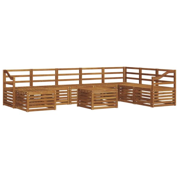 Комплект дивани за открито 9 pcs Естествен