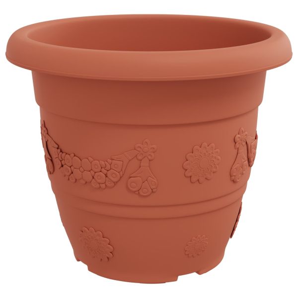 Саксии за растения 6 pcs Червено тухла Ø 34 x 28 см Пластмаса