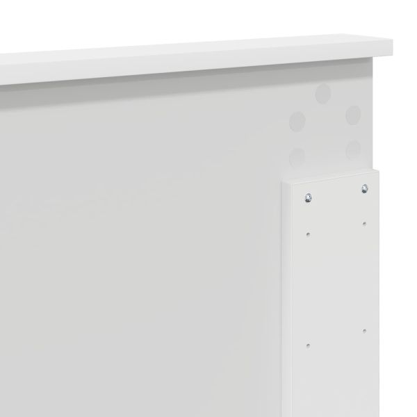 Рамка за легло с чекмедже Бяло 200 x 200 cm Инженерна дървесина