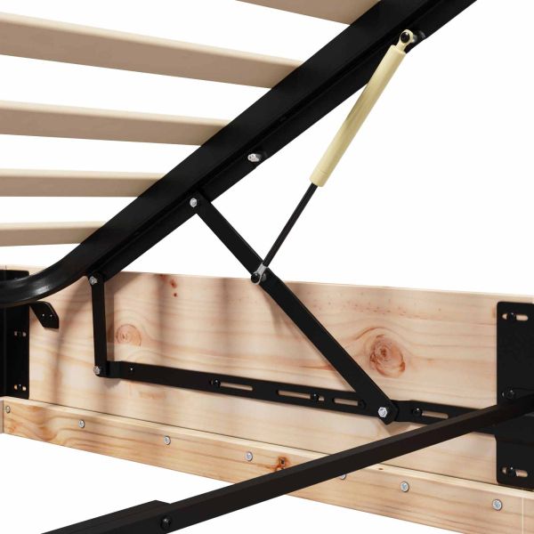 Отоманско легло Естествен 140 x 200 cm Масивна боровина