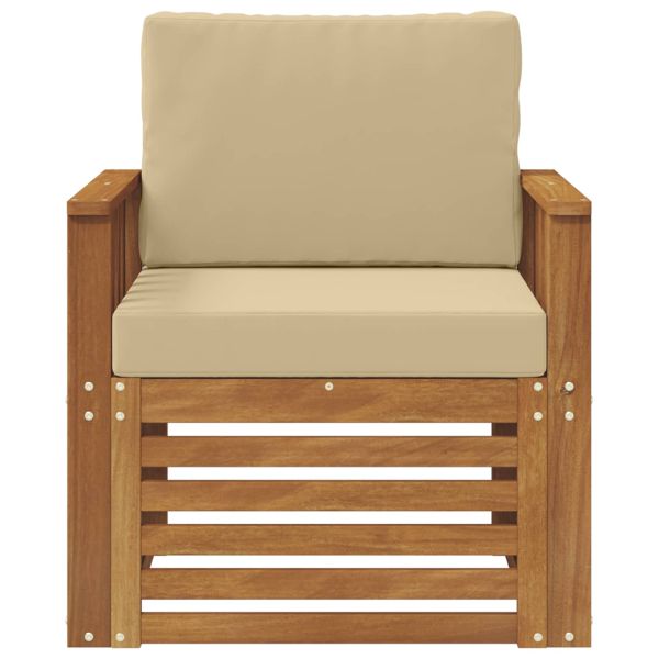 Комплект дивани за открито Естествен 71 x 63 x 73 см