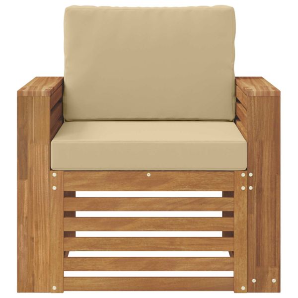 Комплект дивани за открито Естествен 79 x 63 x 73 см