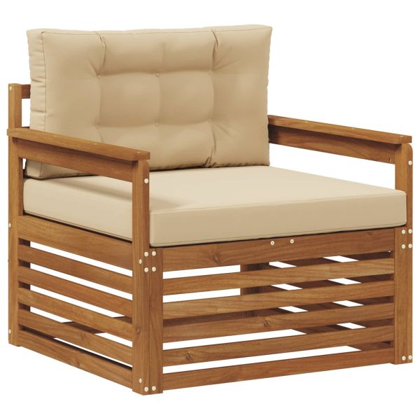 Външен диван Солидно акациево дърво и полиестер