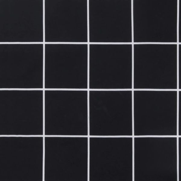 Възглавници за стол с облегалка 4 бр черно каре Оксфорд плат