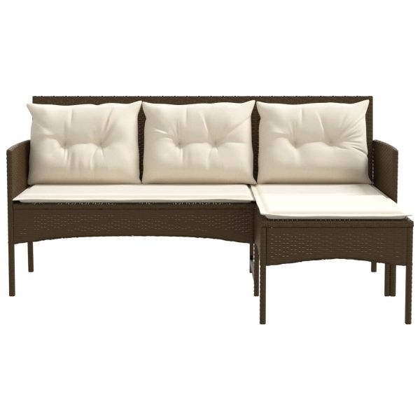 Градински Софа Комплект с възглавница 2 pcs полиратан