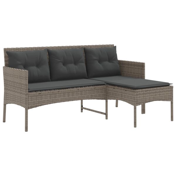 Градински Софа Комплект с възглавница 2 pcs полиратан