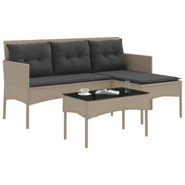 Градински Софа Комплект с възглавница 2 pcs полиратан