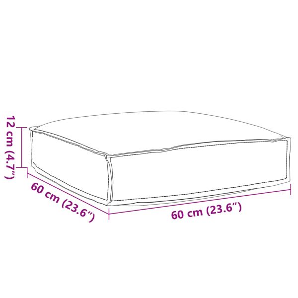 Възглавница Черно 60 x 60 x 12 cm Оксфордска тъкан