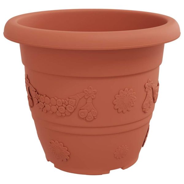 Кръгла саксия за цветя 6 pcs Червено тухла Ø 34 x 28 см