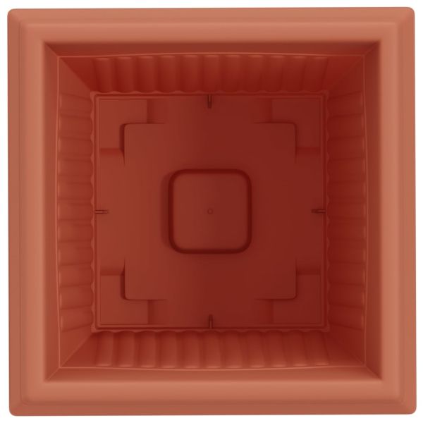 Квадратна цветна саксия 6 pcs Червено тухла 38 x 38 x 30 см