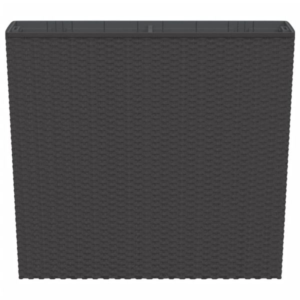 Саксия с подвижна вложка кафява 12/44 л PP ратан