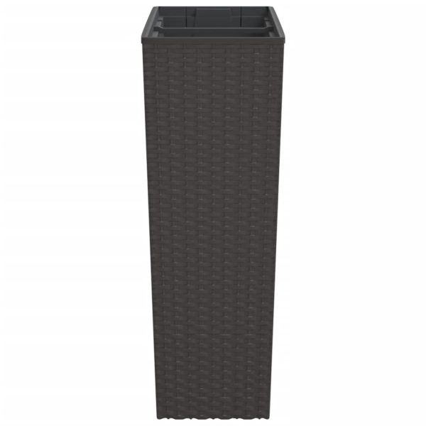 Саксия с подвижна вложка кафява 12/44 л PP ратан