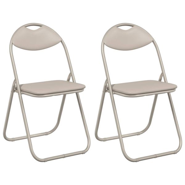 Сгъваем стол 2 pcs Пясък 48 x 43,5 x 81 см Изкуствена