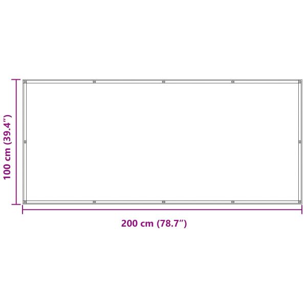 Балконен екран Антрацит 100 x 200 cm Оксфордска тъкан