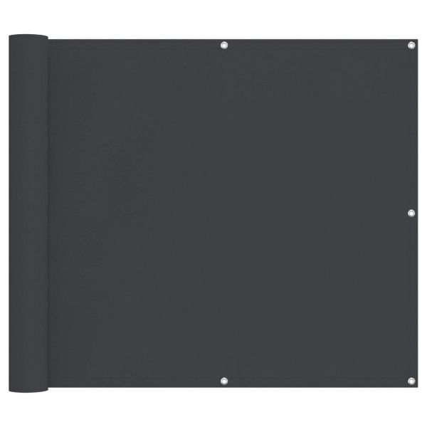 Балконен екран Черен 90 x 200 cm PU покрит оксфорд алу