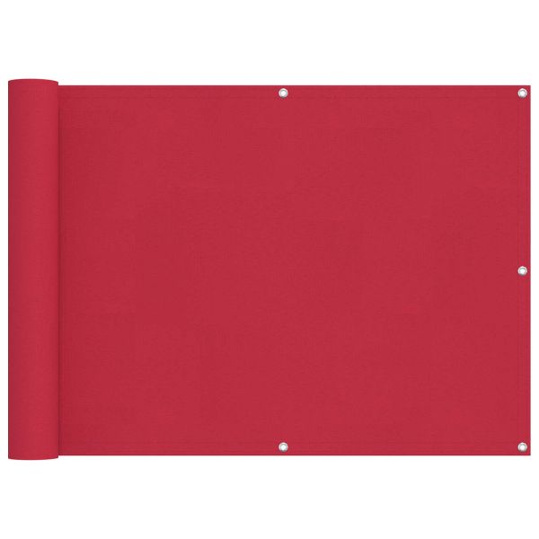 Балконен екран Бургундско червен 75 x 600 cm