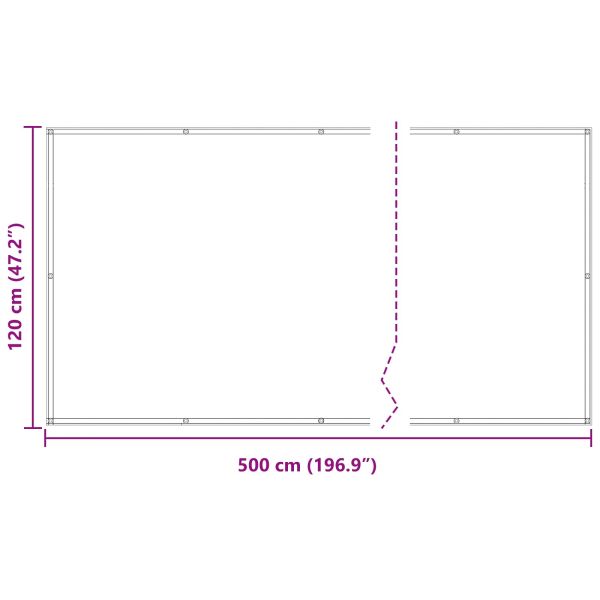 Балконен екран 120 x 500 cm Оксфордска тъкан Правоъгълна