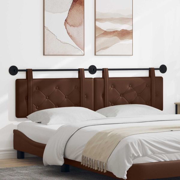 Табла за легло висяща Кафяво Изкуствена