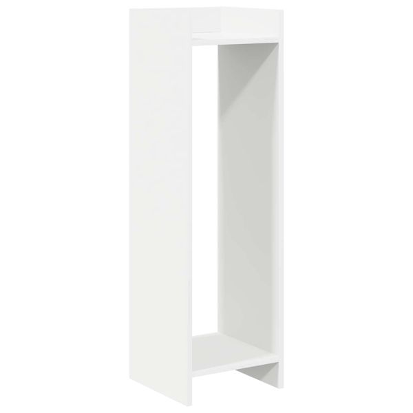Стойка за растения Бяло 30 x 30 x 100 см Инженерна дървесина