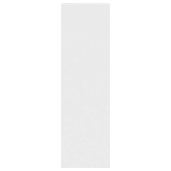 Стойка за растения Бяло 30 x 30 x 100 см Инженерна дървесина