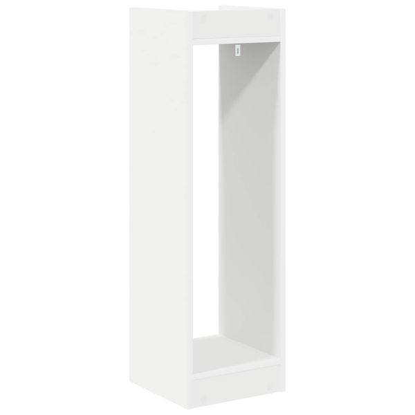 Стойка за растения Бяло 30 x 30 x 100 см Инженерна дървесина