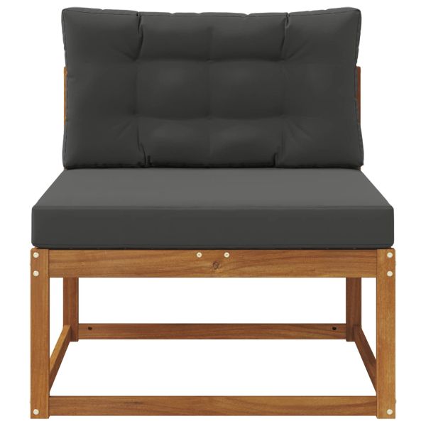 Среден диван за открито Естествен