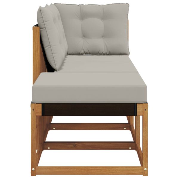 Външен модулен диван 3 Брой Естествено и светло сиво