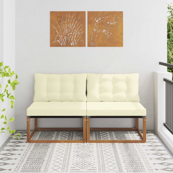 2 Брой Среден диван за открито