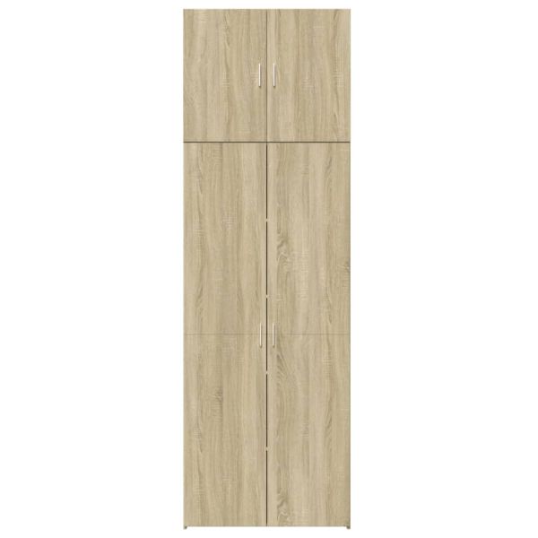 Висок шкаф, сонома дъб, 80x42,5x249 см, инженерно дърво