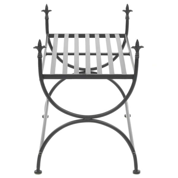 Пейка, винтидж стил, метал, 83x42x55 см, черна