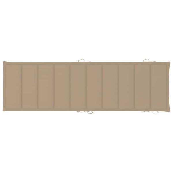 Шезлонги, 2 бр, с възглавници, акациево дърво масив