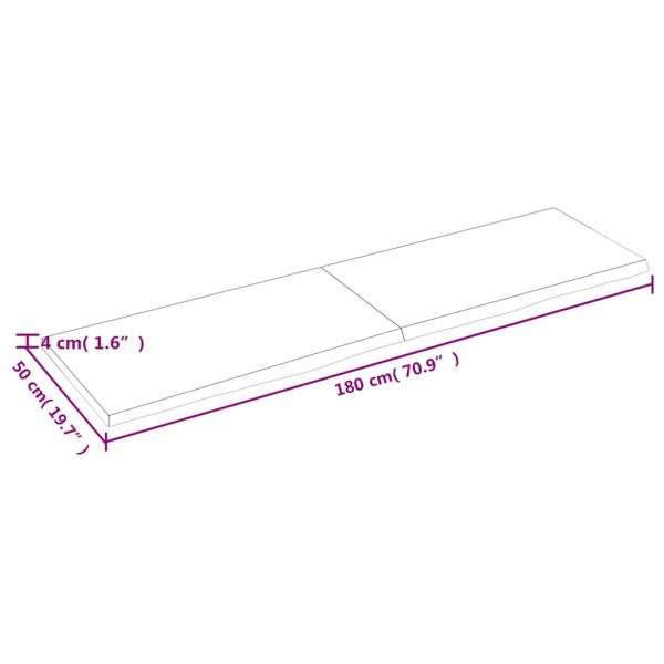 Плот за баня светлокафяв 180x50x(2-4) см обработено дърво масив