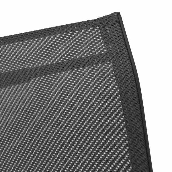 Стифиращи градински столове, 2 бр, черни, тъкан textilene