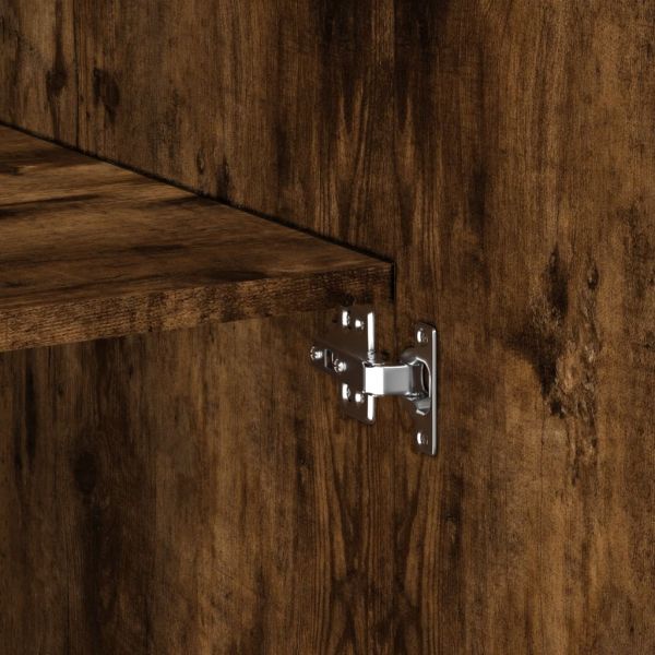 Висок шкаф, опушен дъб, 80x42,5x249 см, инженерно дърво